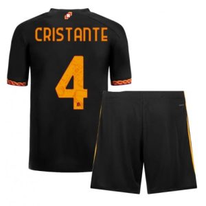 AS Roma Fotballdrakt Barn Bryan Cristante #4 Tredje Trøye 2023-24 Kortermet (+ Korte bukser)