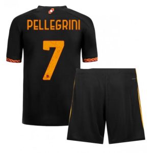 AS Roma Fotballdrakt Barn Lorenzo Pellegrini #7 Tredje Trøye 2023-24 Kortermet (+ Korte bukser)