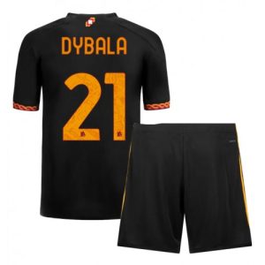 AS Roma Fotballdrakt Barn Paulo Dybala #21 Tredje Trøye 2023-24 Kortermet (+ Korte bukser)