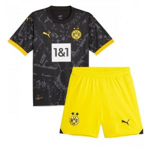 Borussia Dortmund Fotballdrakt Barn Bortedrakt 2023-24 Kortermet (+ Korte bukser)