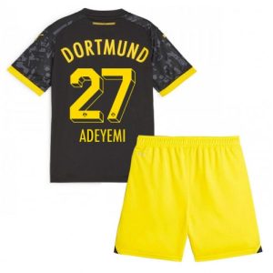 Borussia Dortmund Fotballdrakt Barn Karim Adeyemi #27 Bortedrakt 2023-24 Kortermet (+ Korte bukser)