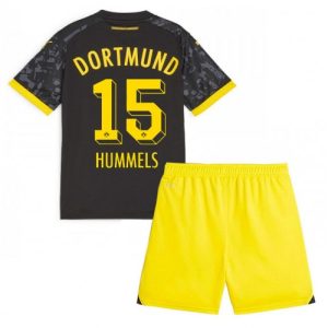 Borussia Dortmund Fotballdrakt Barn Mats Hummels #15 Bortedrakt 2023-24 Kortermet (+ Korte bukser)