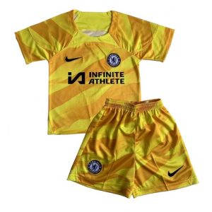 Fotballdrakt Barn Chelsea Keeper Tredjedrakt 2023-24 Kortermet (+ Korte bukser)