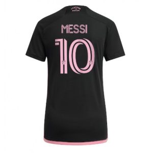 Inter Miami Fotballdrakt Dame Lionel Messi #10 Bortedrakt 2023-24 Kortermet