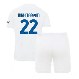 Inter Milan Fotballdrakt Barn Henrikh Mkhitaryan #22 Bortedrakt 2023-24 Kortermet (+ Korte bukser)
