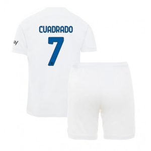 Inter Milan Fotballdrakt Barn Juan Cuadrado #7 Bortedrakt 2023-24 Kortermet (+ Korte bukser)
