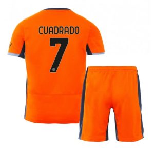 Inter Milan Fotballdrakt Barn Juan Cuadrado #7 Tredjedrakt 2023-24 Kortermet (+ Korte bukser)